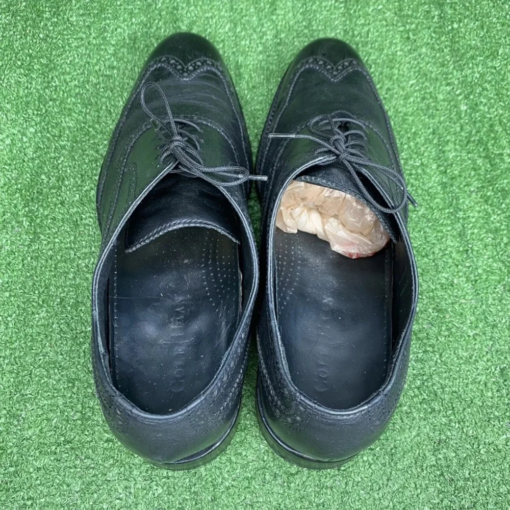 Cole Haan Air Madison Mens Black Leather Wingtip Lace-Up Oxfords C10145 Size 11‎
